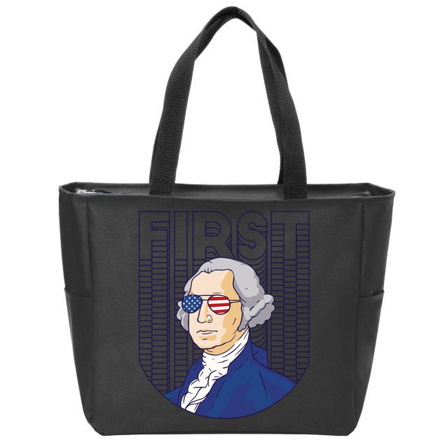 First George Washington Retro Zip Tote Bag