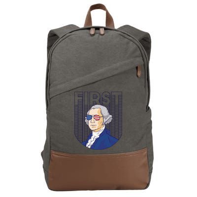 First George Washington Retro Cotton Canvas Backpack
