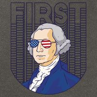 First George Washington Retro Cotton Canvas Backpack