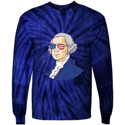 First George Washington Retro Tie-Dye Long Sleeve Shirt