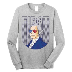 First George Washington Retro Long Sleeve Shirt