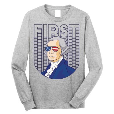 First George Washington Retro Long Sleeve Shirt