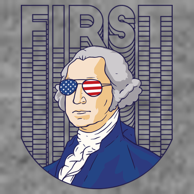 First George Washington Retro T-Shirt