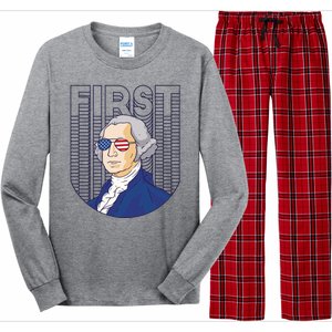 First George Washington Retro Long Sleeve Pajama Set