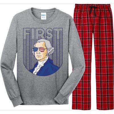 First George Washington Retro Long Sleeve Pajama Set