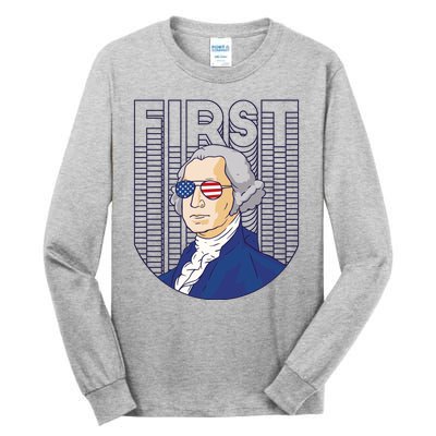 First George Washington Retro Tall Long Sleeve T-Shirt