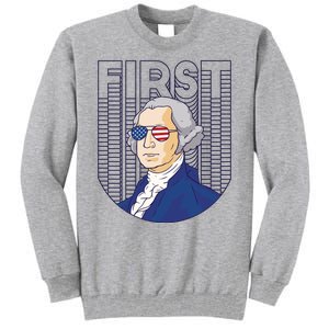 First George Washington Retro Tall Sweatshirt