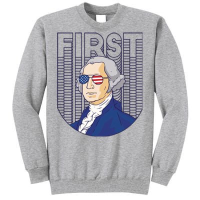 First George Washington Retro Tall Sweatshirt