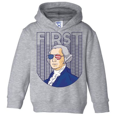 First George Washington Retro Toddler Hoodie