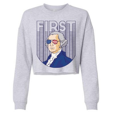 First George Washington Retro Cropped Pullover Crew