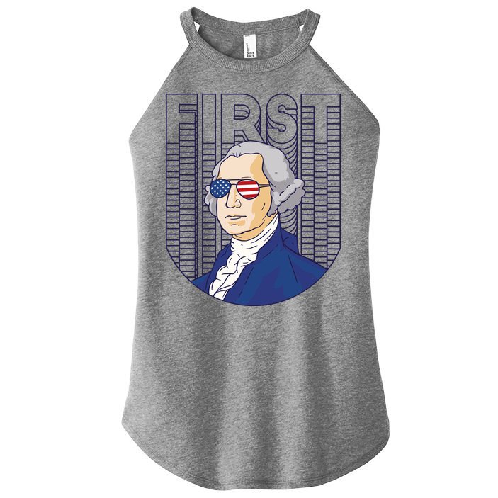 First George Washington Retro Women's Perfect Tri Rocker Tank
