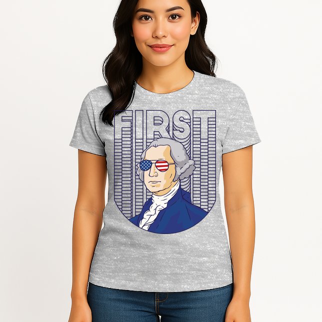 First George Washington Retro Womens T-Shirt