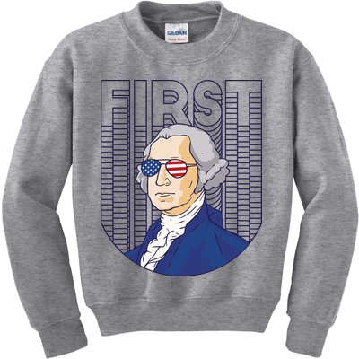 First George Washington Retro Kids Sweatshirt