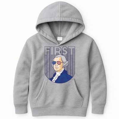 First George Washington Retro Kids Hoodie