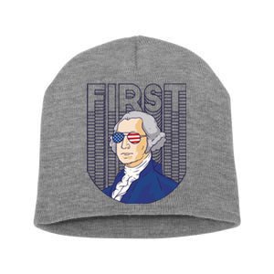 First George Washington Retro Short Acrylic Beanie