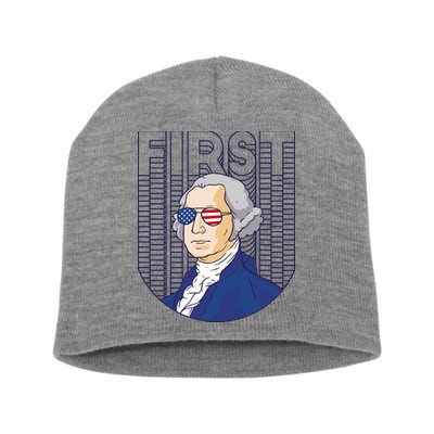 First George Washington Retro Short Acrylic Beanie