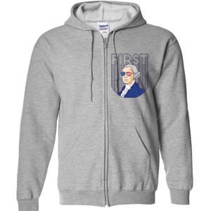 First George Washington Retro Full Zip Hoodie