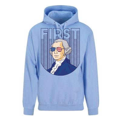 First George Washington Retro Unisex Surf Hoodie