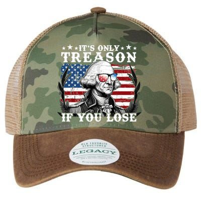 Funny George Washington Its Only Treason If You Lose Legacy Tie Dye Trucker Hat