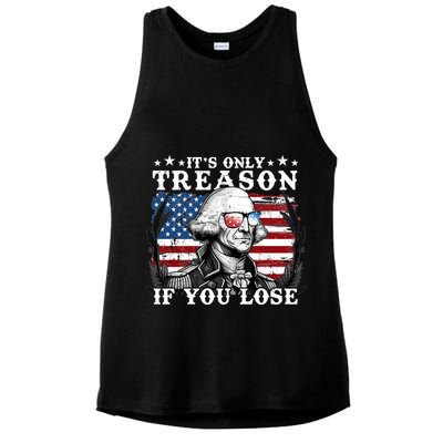 Funny George Washington Its Only Treason If You Lose Ladies PosiCharge Tri-Blend Wicking Tank