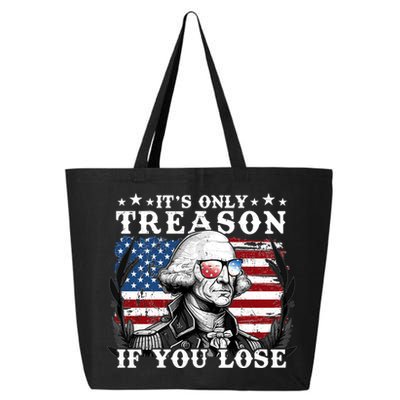 Funny George Washington Its Only Treason If You Lose 25L Jumbo Tote