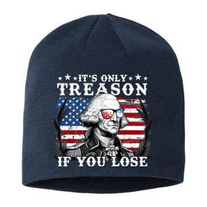 Funny George Washington Its Only Treason If You Lose Sustainable Beanie