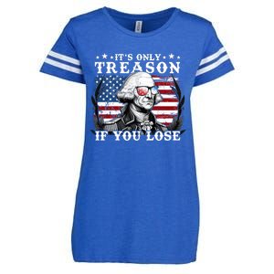 Funny George Washington Its Only Treason If You Lose Enza Ladies Jersey Football T-Shirt