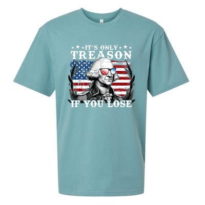 Funny George Washington Its Only Treason If You Lose Sueded Cloud Jersey T-Shirt