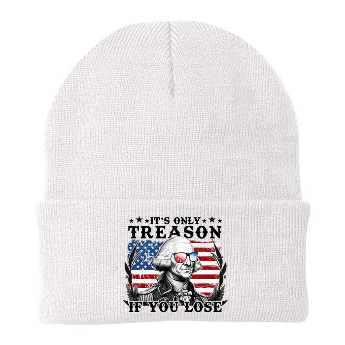 Funny George Washington Its Only Treason If You Lose Knit Cap Winter Beanie