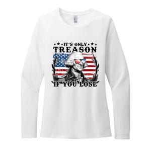 Funny George Washington Its Only Treason If You Lose Womens CVC Long Sleeve Shirt