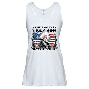 Funny George Washington Its Only Treason If You Lose Ladies Essential Flowy Tank