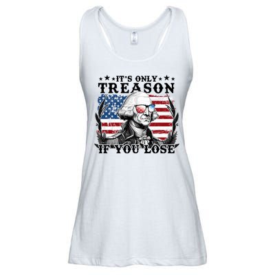 Funny George Washington Its Only Treason If You Lose Ladies Essential Flowy Tank