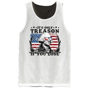 Funny George Washington Its Only Treason If You Lose Mesh Reversible Basketball Jersey Tank