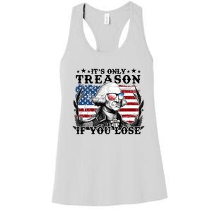 Funny George Washington Its Only Treason If You Lose Women's Racerback Tank