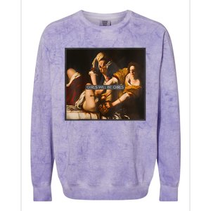 Feminism Girl Will Be Girl Judith Holofernes Funny Colorblast Crewneck Sweatshirt