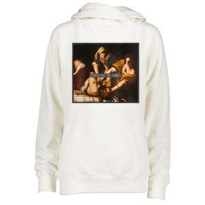 Feminism Girl Will Be Girl Judith Holofernes Funny Womens Funnel Neck Pullover Hood