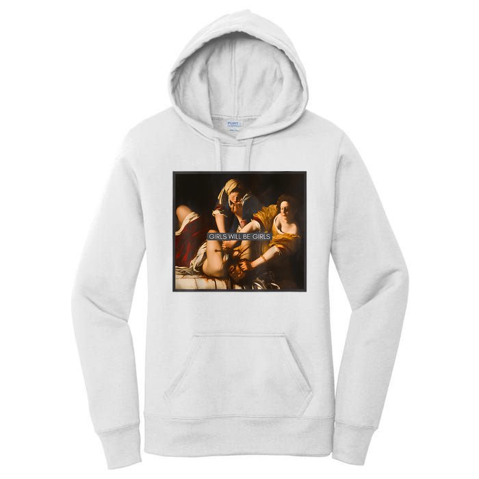 Feminism Girl Will Be Girl Judith Holofernes Funny Women's Pullover Hoodie