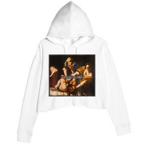 Feminism Girl Will Be Girl Judith Holofernes Funny Crop Fleece Hoodie