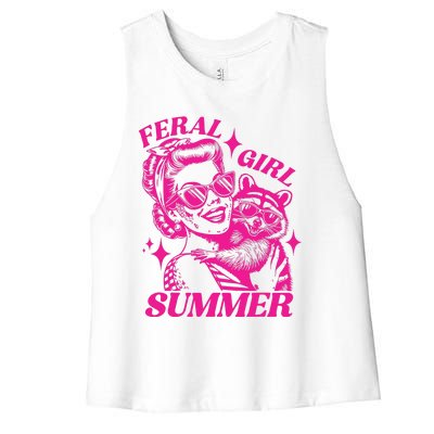 Feral Girl Women Women's Racerback Cropped Tank