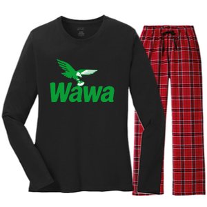 Funny Gift Wawawa Football Fan Women's Long Sleeve Flannel Pajama Set 