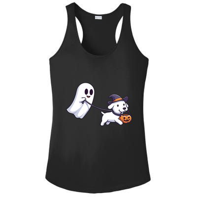 Funny Ghost Walking Dog Ghost Dog Halloween Night Ladies PosiCharge Competitor Racerback Tank