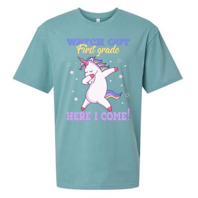  First Grade Watch Out First Grade Here I Come Sueded Cloud Jersey T-Shirt