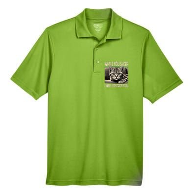 Funny Graphic While You Sleep I Will Destroy You Cat Men's Origin Performance Pique Polo