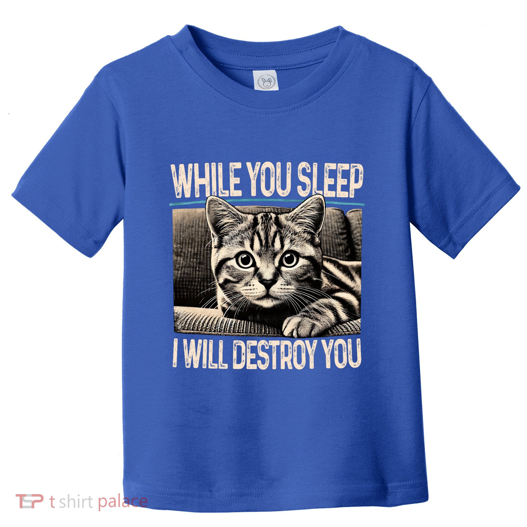Funny Graphic While You Sleep I Will Destroy You Cat Toddler T-Shirt