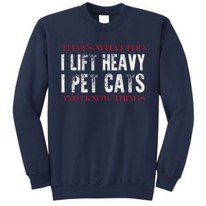 Funny Gym Weightlifting Workout Cat Animal Saying Sweatshirt