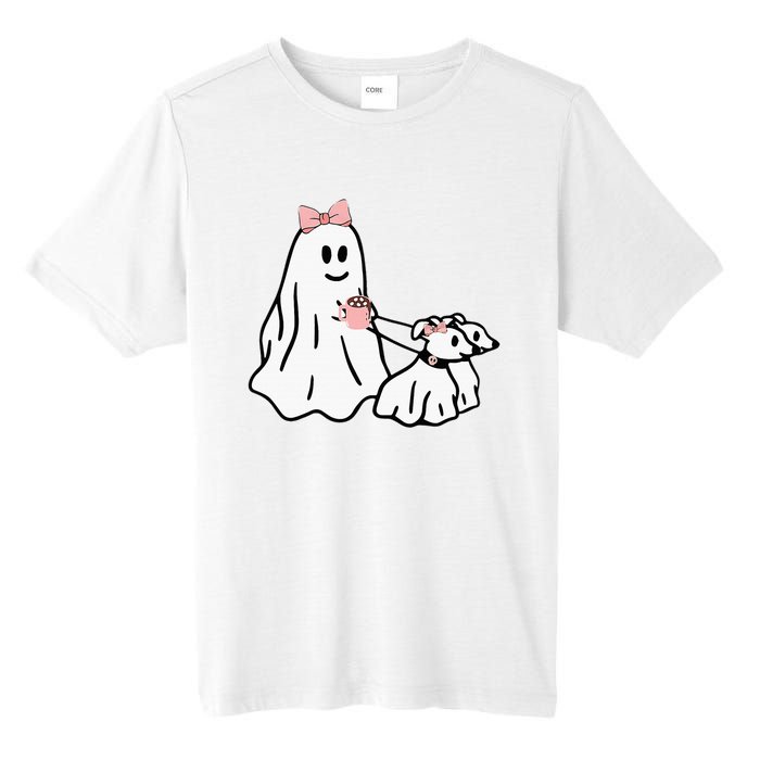 Funny Ghost Walking Dog Spooky Season Halloween Coquette Tall Fusion ChromaSoft Performance T-Shirt