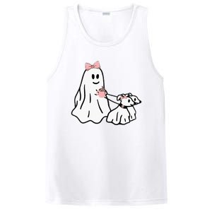 Funny Ghost Walking Dog Spooky Season Halloween Coquette PosiCharge Competitor Tank