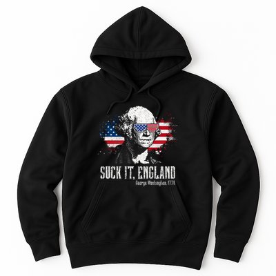 Funny George Washington Suck It England Vintage July 4th Hoodie