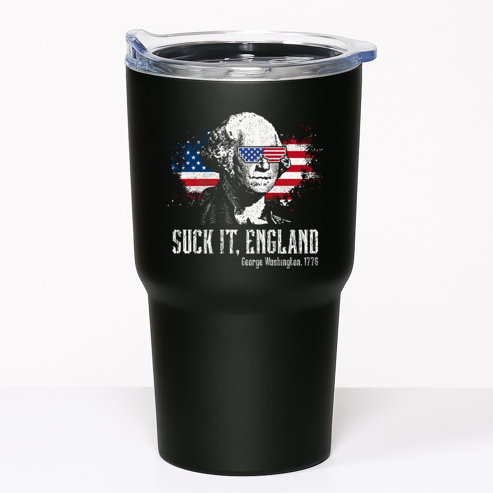 Funny George Washington Suck It England Vintage July 4th Tumbler