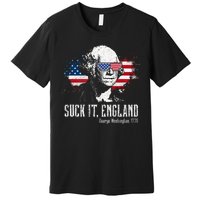 Funny George Washington Suck It England Vintage July 4th Premium T-Shirt